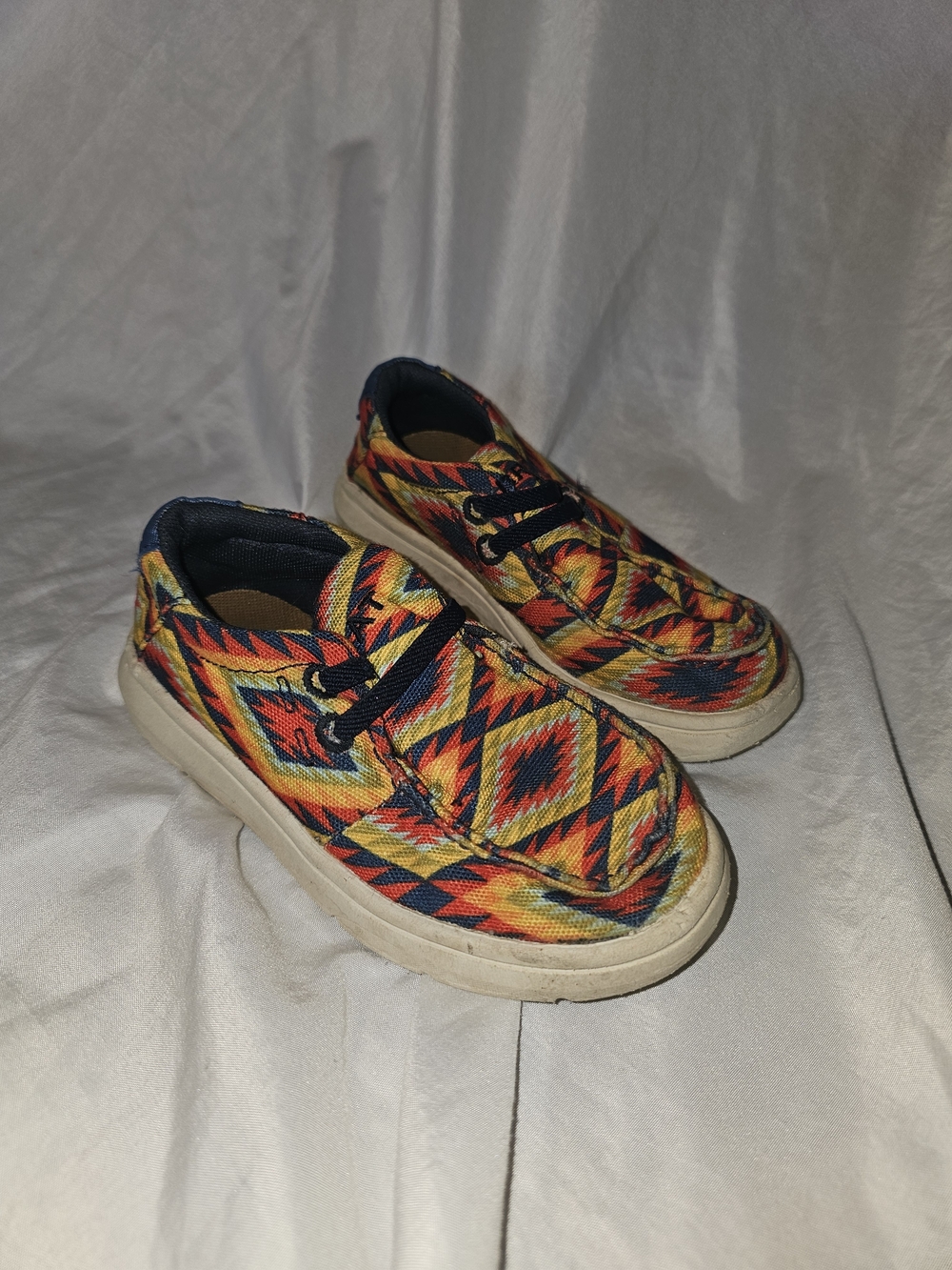 Kids Slip-On Sneakers in Multicolor Aztec Print
